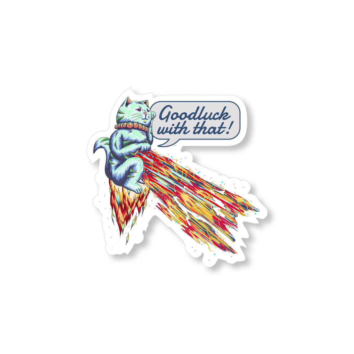 Goodluck Cat Sticker