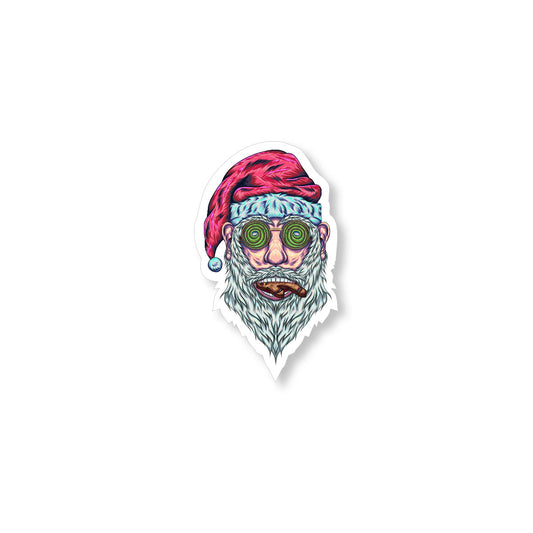 Santa Eating Bread Sticker